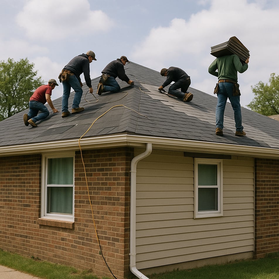 Roof installation from street view-1