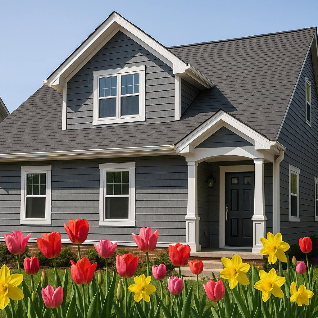 A beautifully renovated home exterior showcasing n