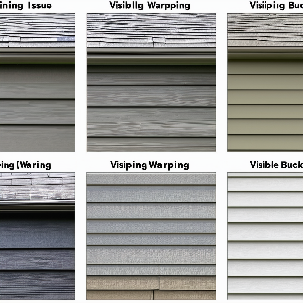 An image showing various types of siding with visi