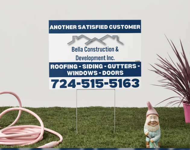 Bella Construction sign